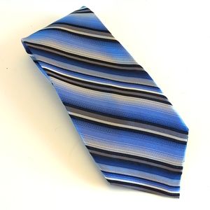 Blue and Silver Striped Tie